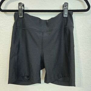 Outdoor Voices S Women's Black Biker Compression Shorts Workout Athletic Running